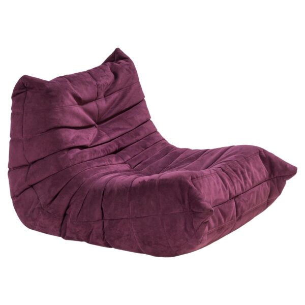 Chauffeuse Ligne Roset de Michel Ducaroy en Velours Bordeaux